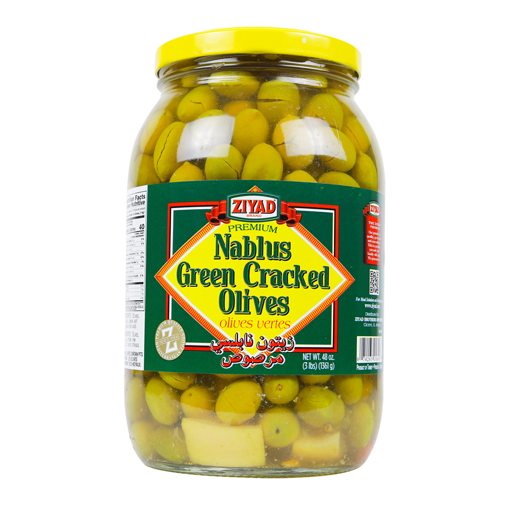 Ziyad Nablus Green Cracked Olives