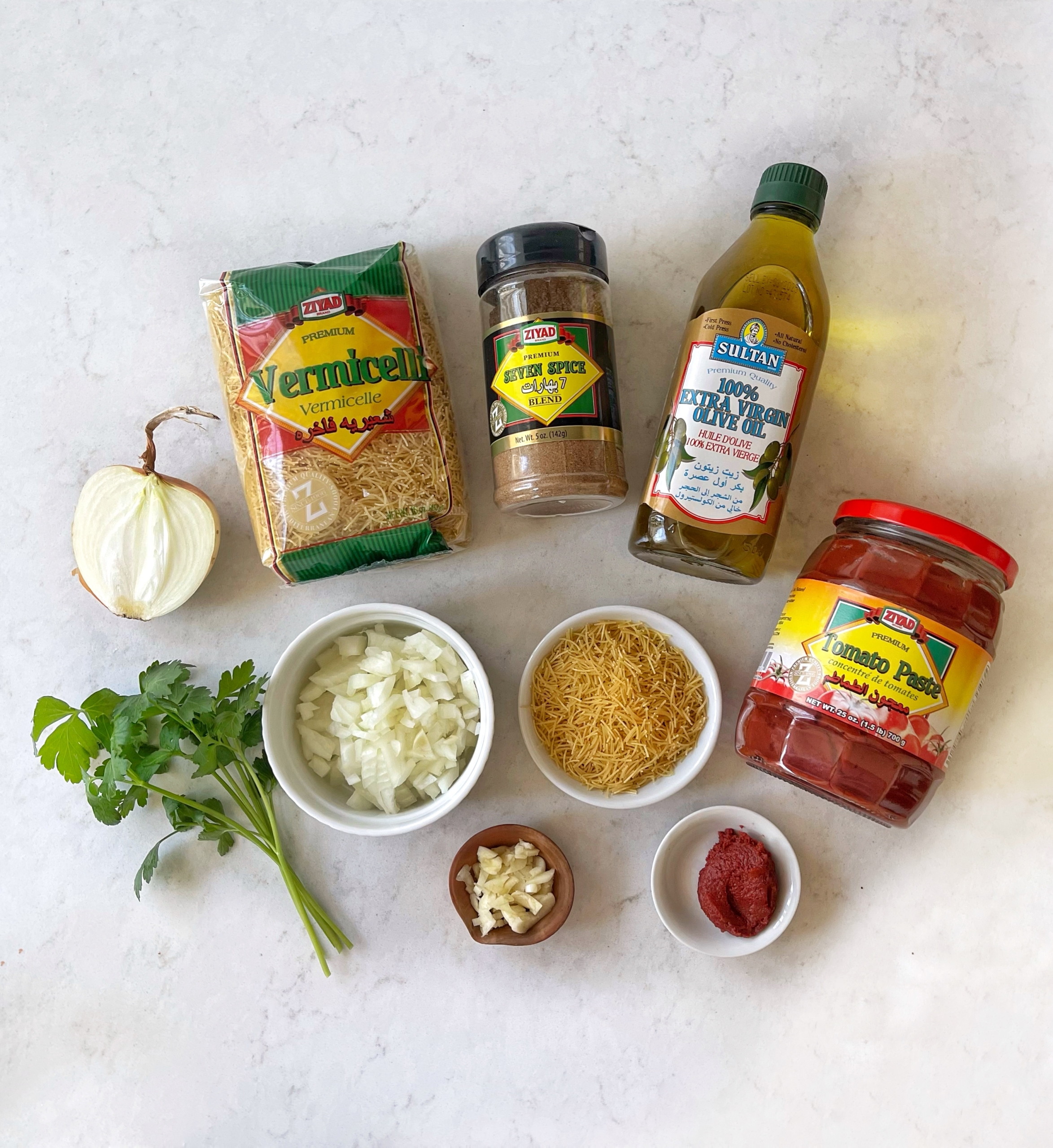Tomato Soup with Meatballs & Vermicelli
